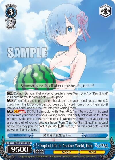 Tropical Life in Another World, Rem, Re:ZERO Vol.2 RZ/S55-E060 RR