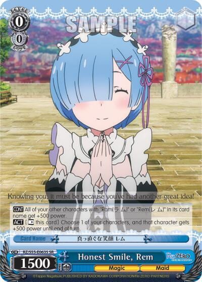 Honest Smile, Rem (SR), Re:ZERO Vol.2 RZ/S55-E063S SR