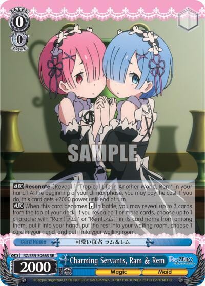 Charming Servants, Ram & Rem (SR), Re:ZERO Vol.2 RZ/S55-E066S SR