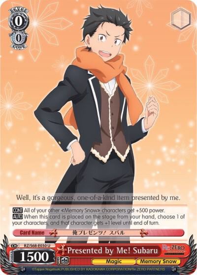 Presented by Me! Subaru, Re:ZERO Memory Snow RZ/S68-E030 U