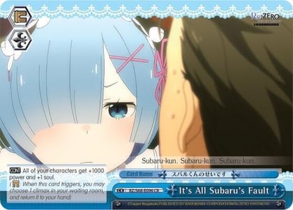 It's All Subaru's Fault, Re:ZERO Memory Snow RZ/S68-E096 CR