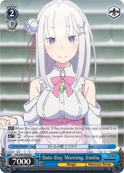 Date-Day Morning, Emilia, Re:ZERO Memory Snow RZ/S68-E066 R