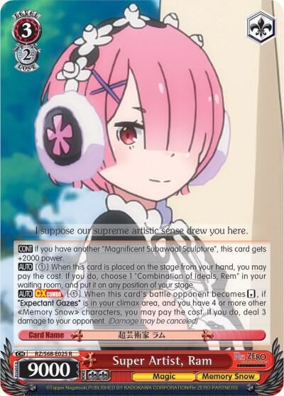 Super Artist, Ram, Re:ZERO Memory Snow RZ/S68-E025 R