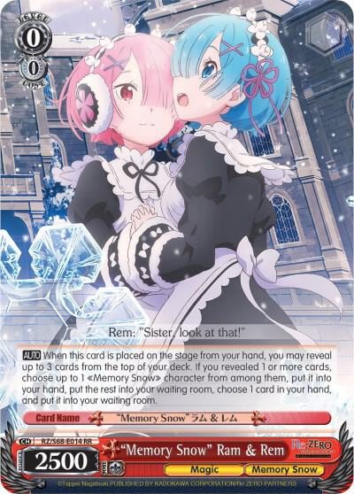 "Memory Snow" Ram & Rem, Re:ZERO Memory Snow RZ/S68-E014 RR