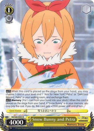 Snow Bunny and Petra, Re:ZERO Memory Snow RZ/S68-E003 R
