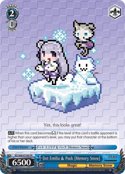 Dot Emilia & Puck [Memory Snow], Re:ZERO Memory Snow RZ/S68-E104 PR