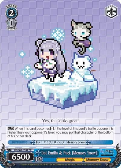 Dot Emilia & Puck [Memory Snow], Re:ZERO Memory Snow RZ/S68-E104 PR