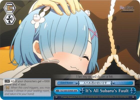 It's All Subaru's Fault (RRR), Re:ZERO Memory Snow RZ/S68-E096R RRR