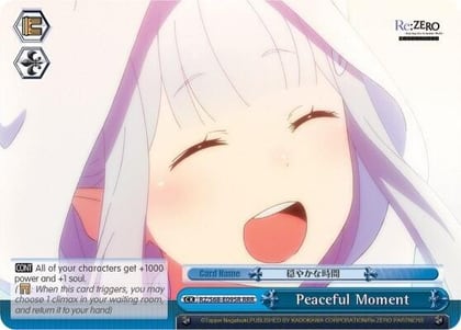 Peaceful Moment (RRR), Re:ZERO Memory Snow RZ/S68-E095R RRR