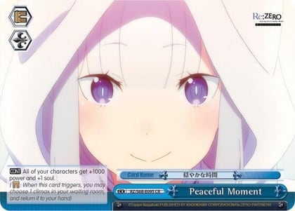 Peaceful Moment, Re:ZERO Memory Snow RZ/S68-E095 CR