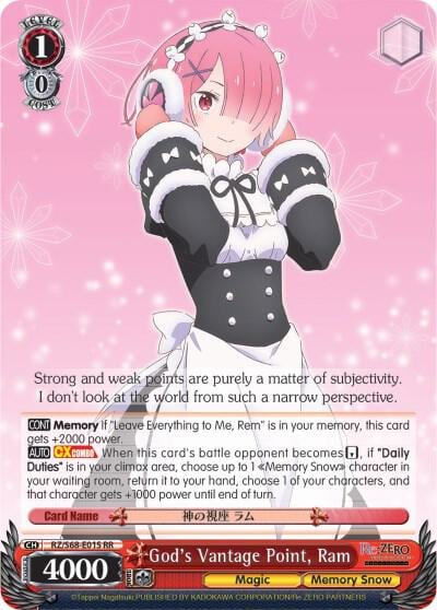 God's Vantage Point, Ram, Re:ZERO Memory Snow RZ/S68-E015 RR