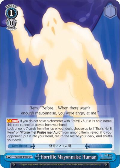 Horrific Mayonnaise Human, Re:ZERO Memory Snow RZ/S68-E093 U