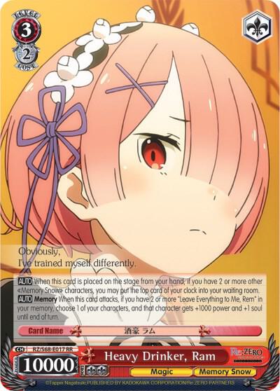 Heavy Drinker, Ram, Re:ZERO Memory Snow RZ/S68-E017 RR