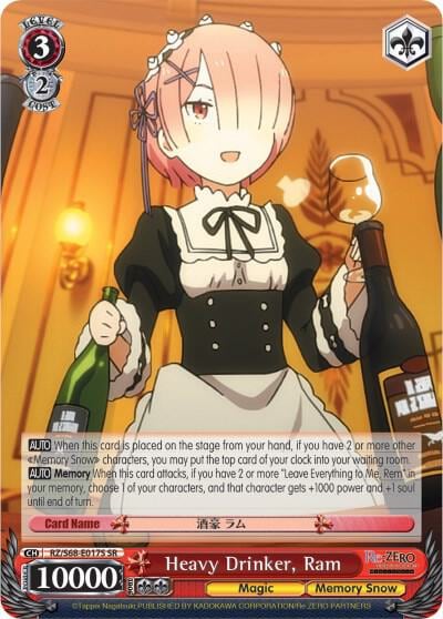 Heavy Drinker, Ram (SR), Re:ZERO Memory Snow RZ/S68-E017S SR