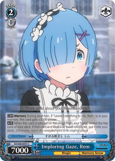 Imploring Gaze, Rem, Re:ZERO Memory Snow RZ/S68-E091 C