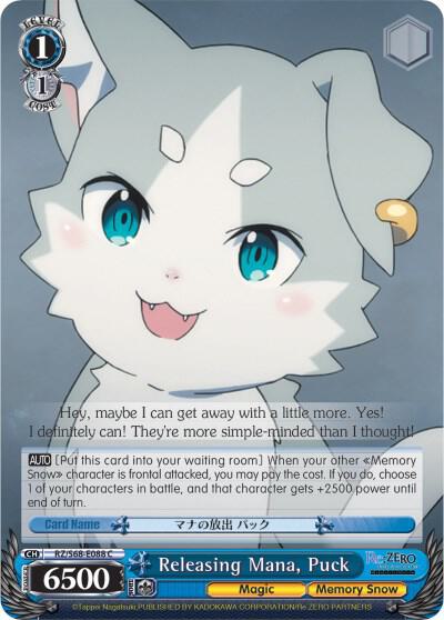 Releasing Mana, Puck, Re:ZERO Memory Snow RZ/S68-E088 C