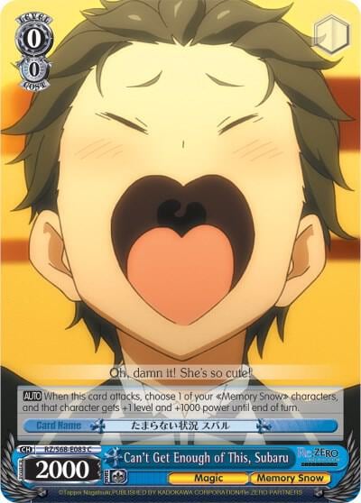 Can't Get Enough of This, Subaru, Re:ZERO Memory Snow RZ/S68-E083 C