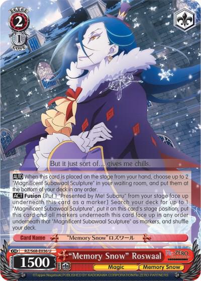 "Memory Snow" Roswaal, Re:ZERO Memory Snow RZ/S68-E036 U