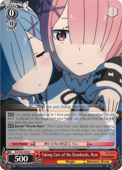 Taking Care of the Drunkards, Ram, Re:ZERO Memory Snow RZ/S68-E038 C