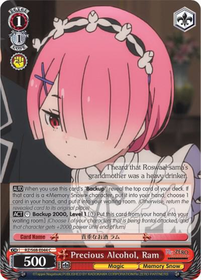 Precious Alcohol, Ram, Re:ZERO Memory Snow RZ/S68-E044 C