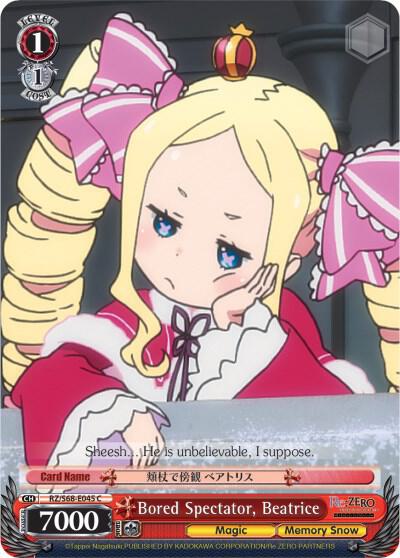 Bored Spectator, Beatrice, Re:ZERO Memory Snow RZ/S68-E045 C