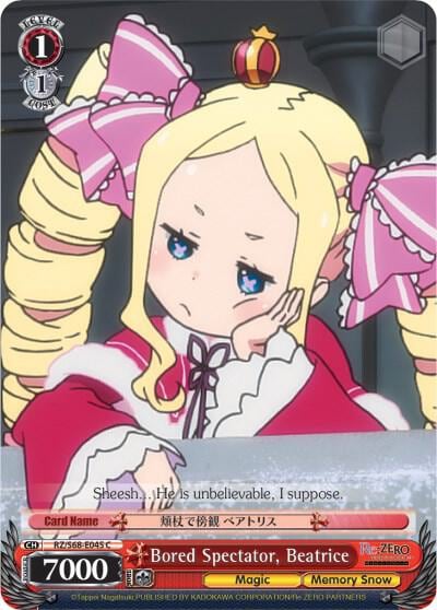 Bored Spectator, Beatrice, Re:ZERO Memory Snow RZ/S68-E045 C