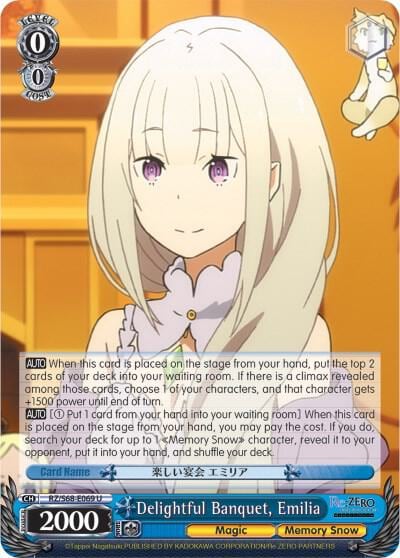 Delightful Banquet, Emilia, Re:ZERO Memory Snow RZ/S68-E069 U
