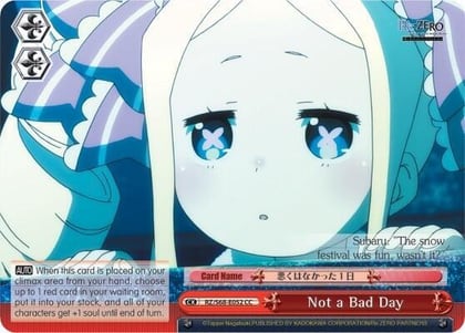 Not a Bad Day, Re:ZERO Memory Snow RZ/S68-E052 CC