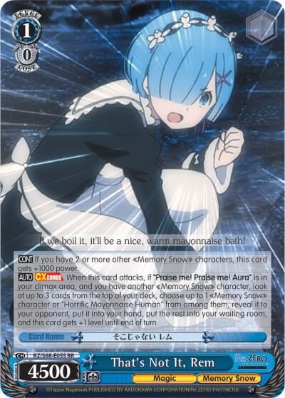 That's Not It, Rem, Re:ZERO Memory Snow RZ/S68-E055 RR