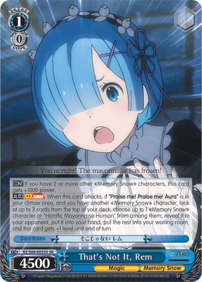 That's Not It, Rem (SR), Re:ZERO Memory Snow RZ/S68-E055S SR