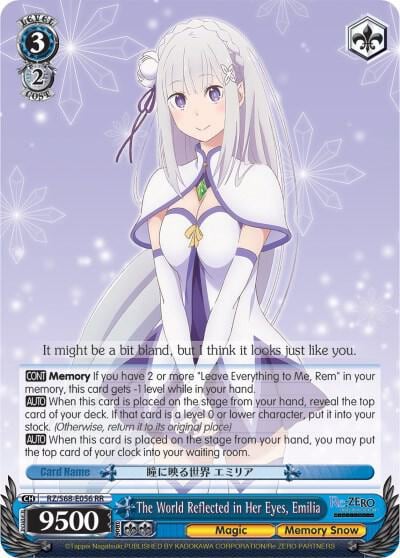 The World Reflected in Her Eyes, Emilia, Re:ZERO Memory Snow RZ/S68-E056 RR