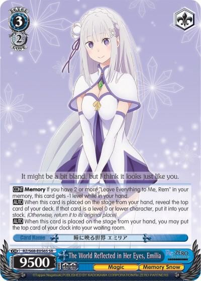 The World Reflected in Her Eyes, Emilia (SR), Re:ZERO Memory Snow RZ/S68-E056S SR