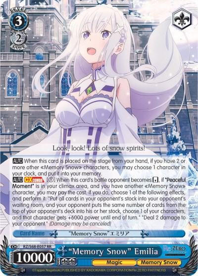 "Memory Snow" Emilia, Re:ZERO Memory Snow RZ/S68-E057 RR