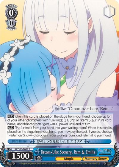 Dream-Like Scenery, Rem & Emilia, Re:ZERO Memory Snow RZ/S68-E059 R