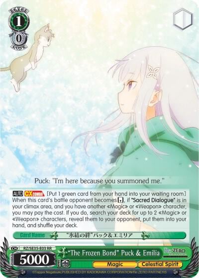 "The Frozen Bond" Puck & Emilia, Re:ZERO: The Frozen Bond RZ/SE35-E03 RR