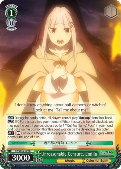 Unreasonable Censure, Emilia, Re:ZERO: The Frozen Bond RZ/SE35-E29 C