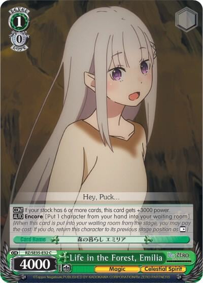 Life in the Forest, Emilia, Re:ZERO: The Frozen Bond RZ/SE35-E32 C