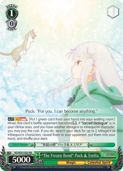 "The Frozen Bond" Puck & Emilia (Parallel Foil), Re:ZERO: The Frozen Bond RZ/SE35-E03 RR