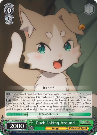 Puck Joking Around (Parallel Foil), Re:ZERO: The Frozen Bond RZ/SE35-E08 R