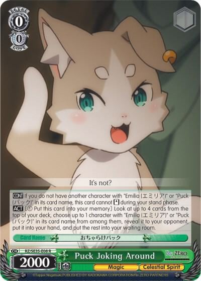 Puck Joking Around (Parallel Foil), Re:ZERO: The Frozen Bond RZ/SE35-E08 R