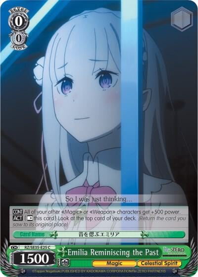 Emilia Reminiscing the Past (Parallel Foil), Re:ZERO: The Frozen Bond RZ/SE35-E25 C