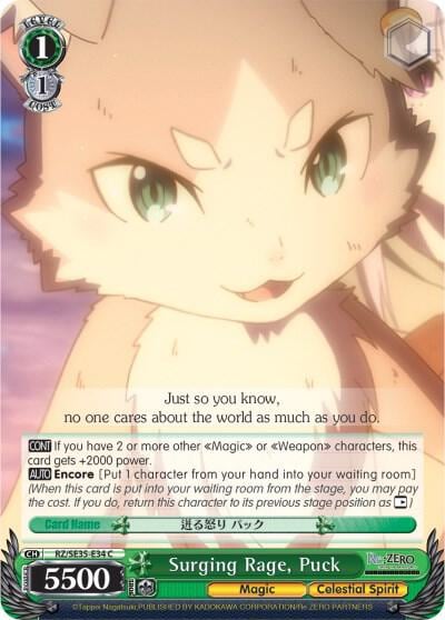 Surging Rage, Puck (Parallel Foil), Re:ZERO: The Frozen Bond RZ/SE35-E34 C