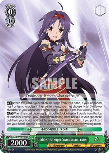 Undefeated Super Swordsman, Yuuki (SR), Sword Art Online Animation 10th Anniversary SAO/S100-E029S SR