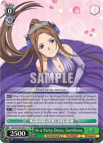 In a Party Dress, Sortiliena, Sword Art Online Animation 10th Anniversary SAO/S100-E037 U