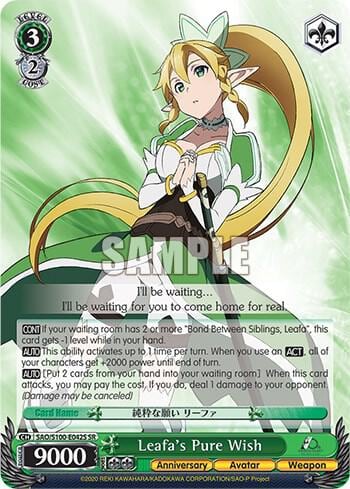 Leafa's Pure Wish (SR), Sword Art Online Animation 10th Anniversary SAO/S100-E042S SR