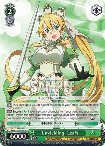 Unyielding, Leafa (SR), Sword Art Online Animation 10th Anniversary SAO/S100-E050S SR