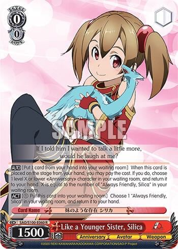 Like a Younger Sister, Silica, Sword Art Online Animation 10th Anniversary SAO/S100-E060 R