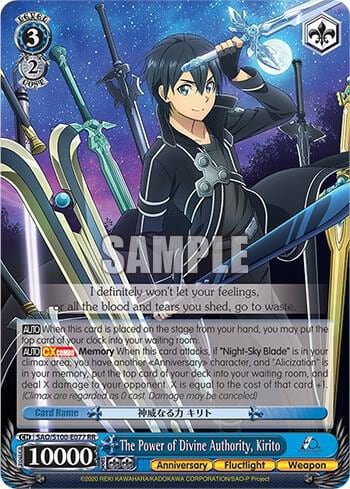 The Power of Divine Authority, Kirito, Sword Art Online Animation 10th Anniversary SAO/S100-E077 RR