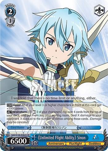 "Unlimited Flight Ability" Sinon (SR), Sword Art Online Animation 10th Anniversary SAO/S100-E082S SR