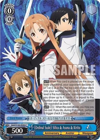 "Ordinal Scale" Silica & Asuna & Kirito, Sword Art Online Animation 10th Anniversary SAO/S100-E090 C